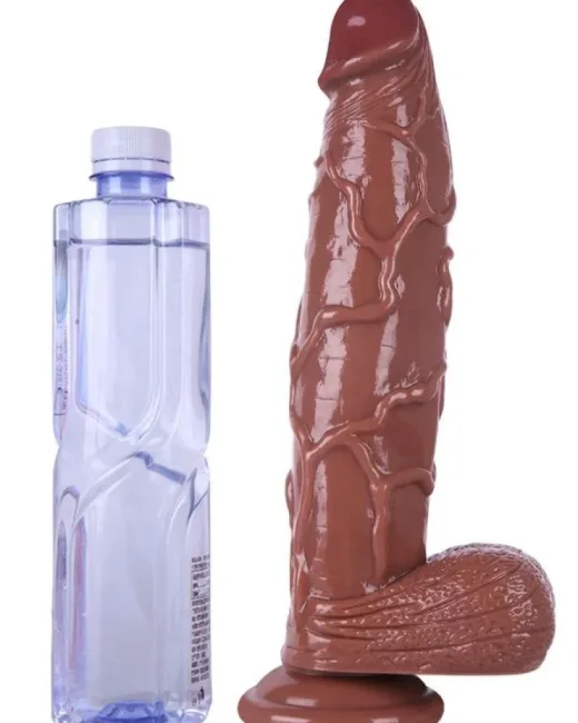 30 cm Kahverengi Dildo – Medikal Silikon – 5,5 cm Kalınlık