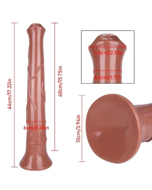 KahveRengi 44 cm At Dildo – Sıvı Silikon