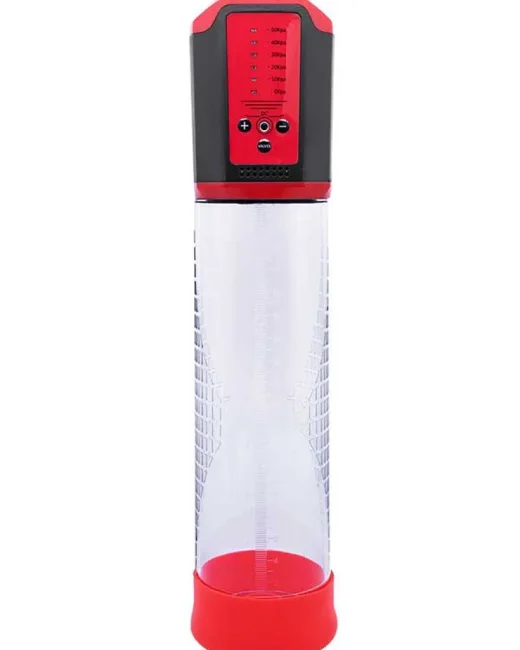 Şarjlı LCD Göstergeli Otomatik Penis Pompası – Kırmızı