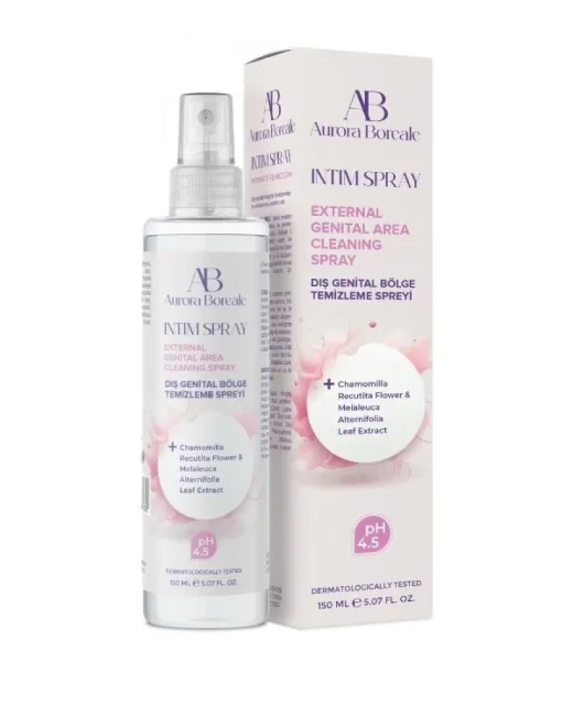 Aurora Boreale 150 ml İntim Sprey Dış Genital Bölge Temizleme Spreyi