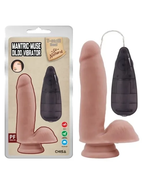 Mantric Muse 17,5 cm 5 cm Kıkırdaklı Realistik Vibratör – Medikal Silikon