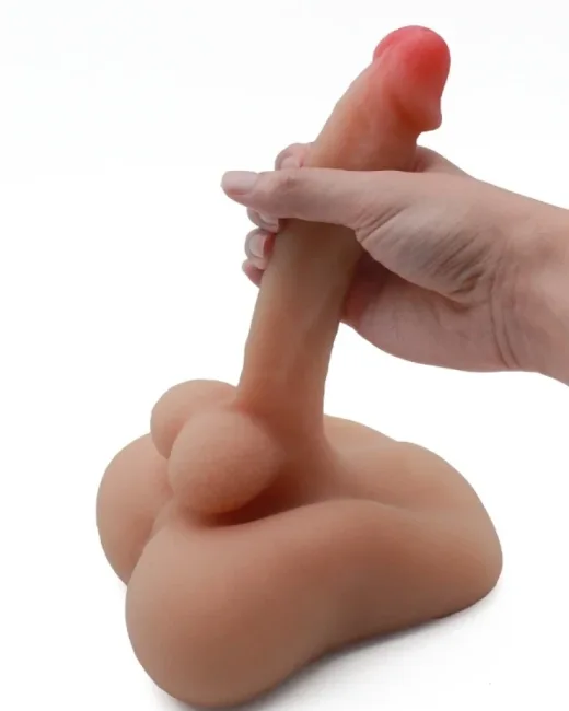 Ultra Gerçekçi Büyük Penisli Anal ve Dildo Özellikli Yarım Vücut Mastürbatör – Hissedilir Damarlı alternatif görünüm