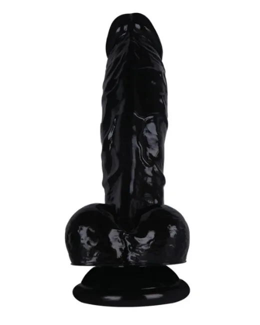 18,5 cm Siyah Dildo – Medikal Silikon – 3,8 cm Kalınlık