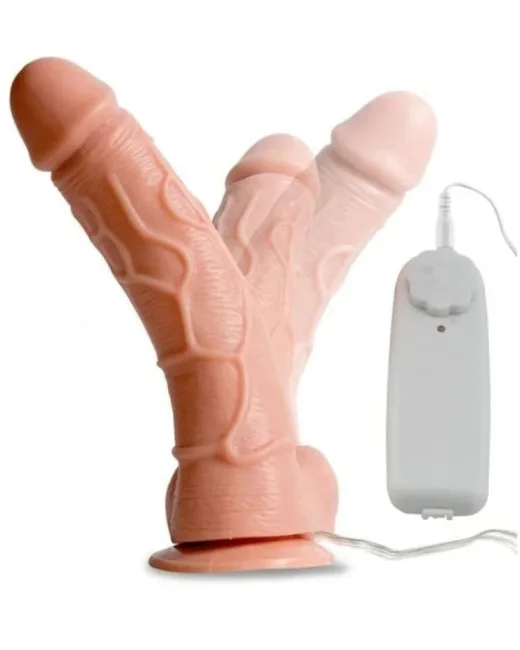 19 CM Kumandalı Gerçekçi Titreşimli Dildo Vibratör Penis alternatif görünüm