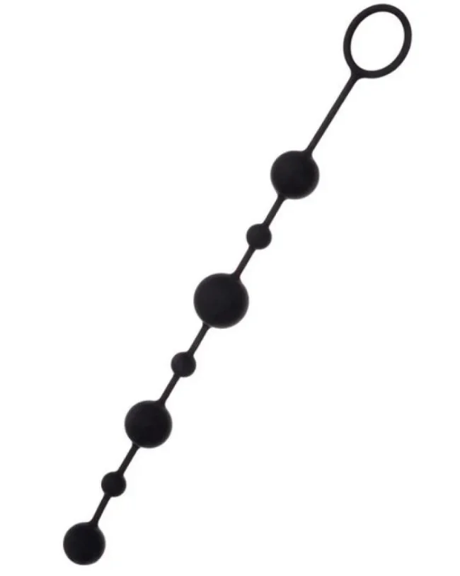 Coron Anal Boncuk Silikon Siyah 35,9 cm