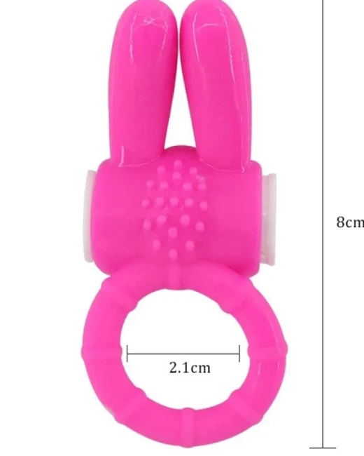 Tavşan Kulaklı Tırtıklı Penis Halkası - Silikon alternatif görünüm