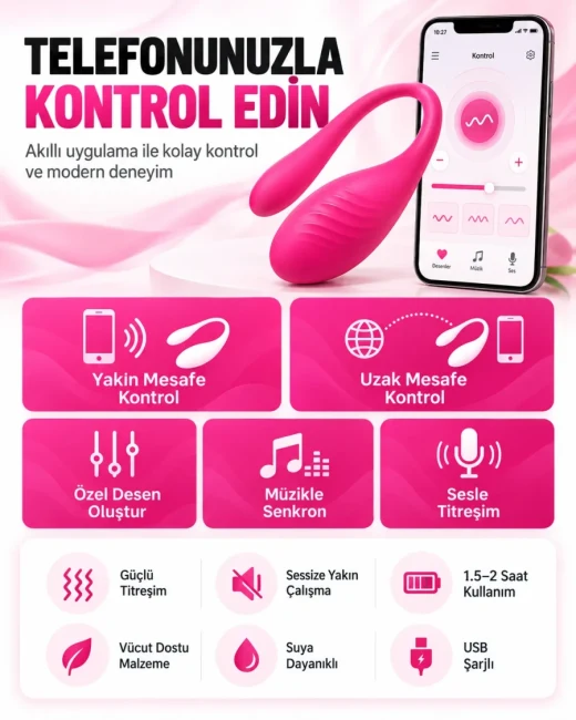 Telefon Kontrollü Yumurta Vibratör - 10 Mod, Kontrol Sizde - Ürün görseli 8