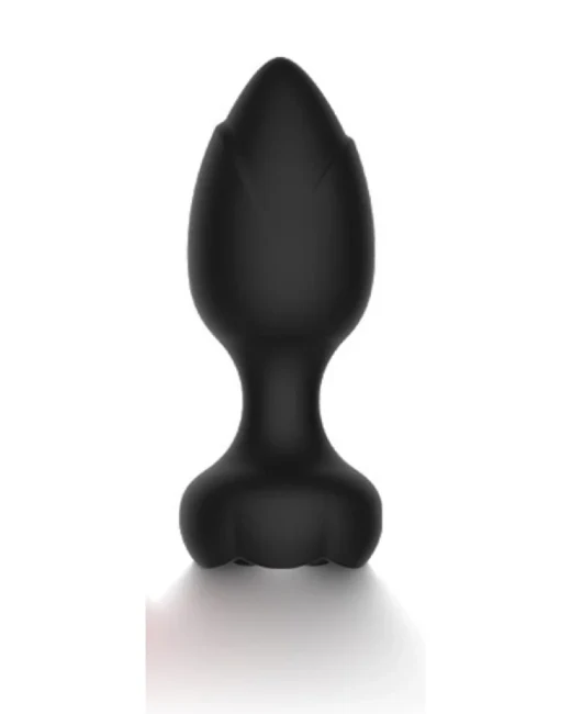 Telefon Kontrollü Full Covered Rubber Rose Anal Tıkaç - Silikon