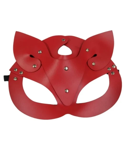 Deri Kedi Kız Maskesi - Ayarlanabilir Fantezi Maske alternatif görünüm