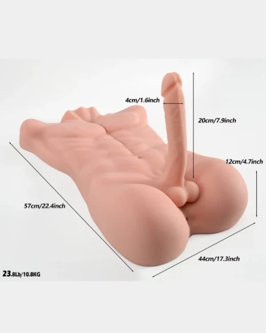 Gerçekçi 11,3 kg Yarım Vücut Erkek Penis Mastürbatörü - TPE alternatif görünüm