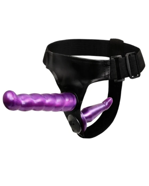 Çift Taraflı Belden Bağlamalı Dildo - Silikon