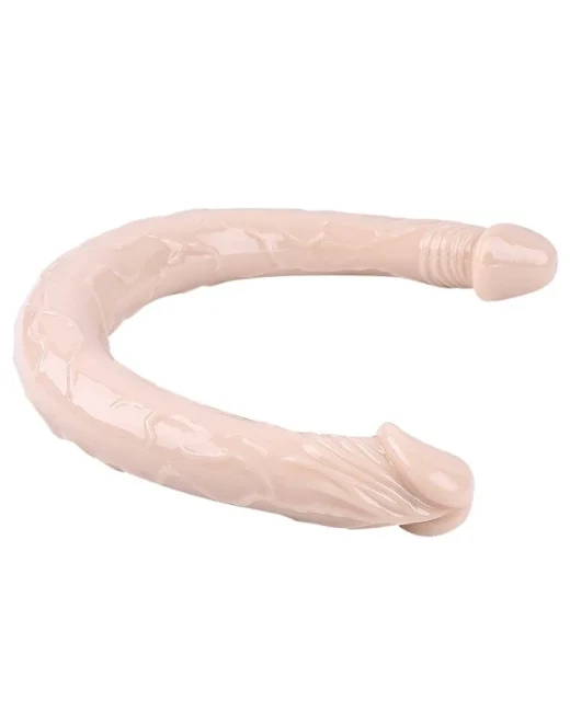 Çift Taraflı Esnek Dildo 40 cm - Gerçekçi Dokulu - Silikon alternatif görünüm