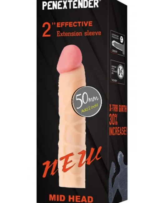 50 mm Dolgulu Penis Kılıfı - Yumuşak Dokulu, Damarlı alternatif görünüm