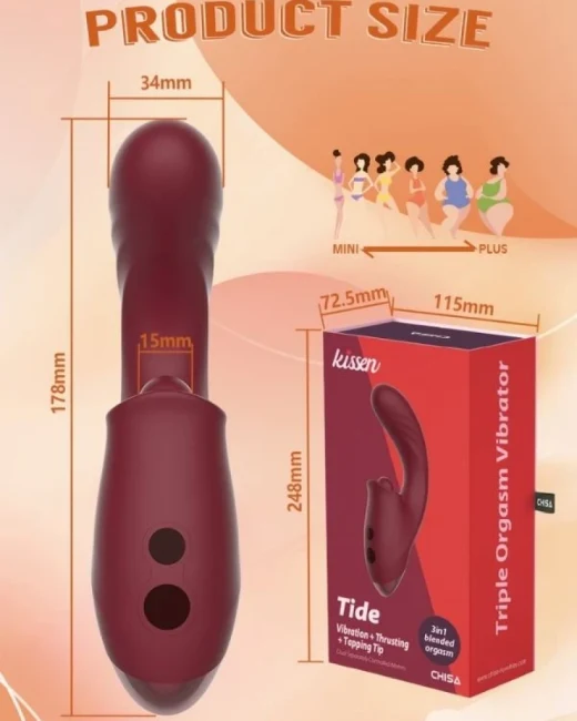 5 İtme & 10 Titreşim Modlu Şarjlı Vibratör - Silikon alternatif görünüm