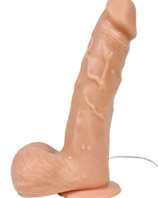 Shequ Mike Titreşimli Realistik Vibratör 19,5 cm – Hissedilir Damarlı, Vantuzlu alternatif görünüm