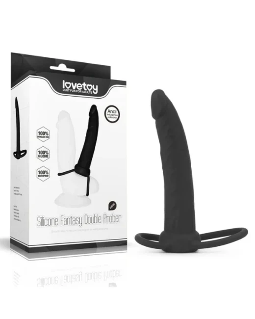 Silikon materyalden üretilmiş, penis ve testis halkaları içeren bu strap-on ile yoğun arousal ve
