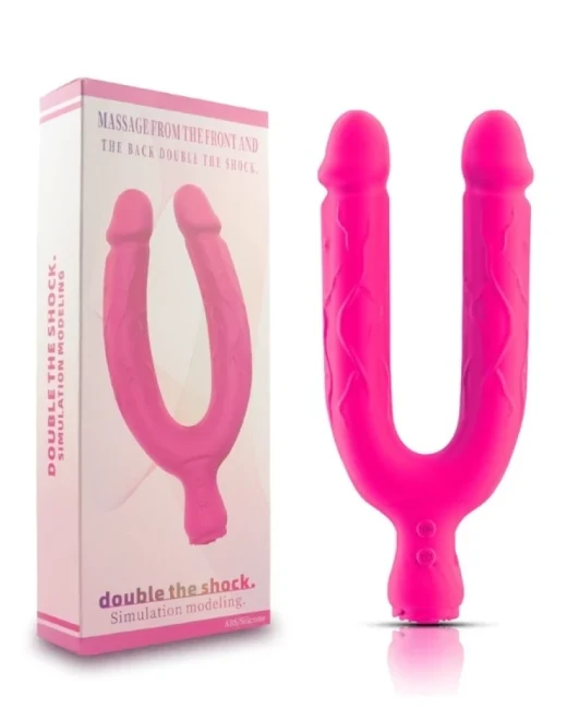 Titreşimli Double Modern Vibratör - Silikon, Şarjlı
