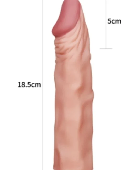 Add 2" Pleasure X Tender Ten Rengi Penis Kılıfı Rengi – TPE, Hissedilir Damarlı alternatif görünüm