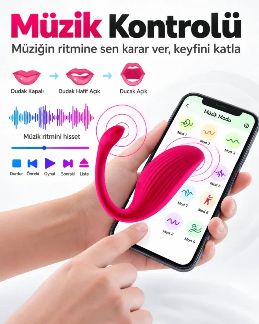 Telefon Kontrollü Flamingo Vibratör Şarjlı ve Suya Dayanıklı - Ürün görseli 4