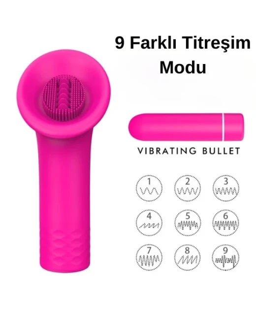 Tırtıklı Yüzey Klitoris Uyarıcı Mini Vibratör - Silikon alternatif görünüm