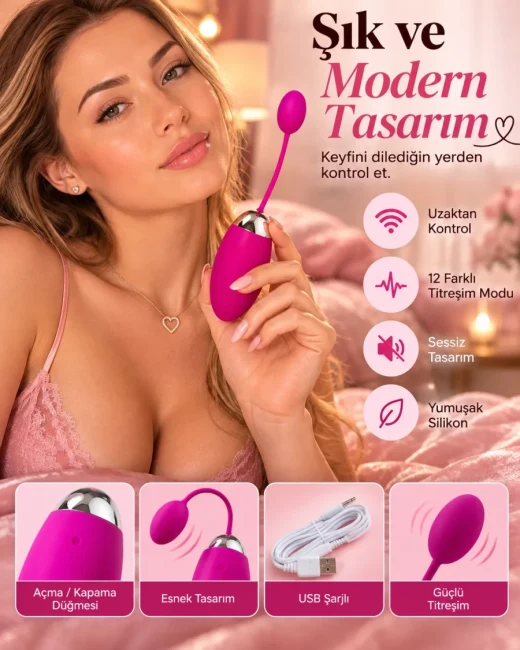 Telefon Kontrollü 12 Modlu Giyilebilir Yumurta Vibratör - Ürün görseli 4