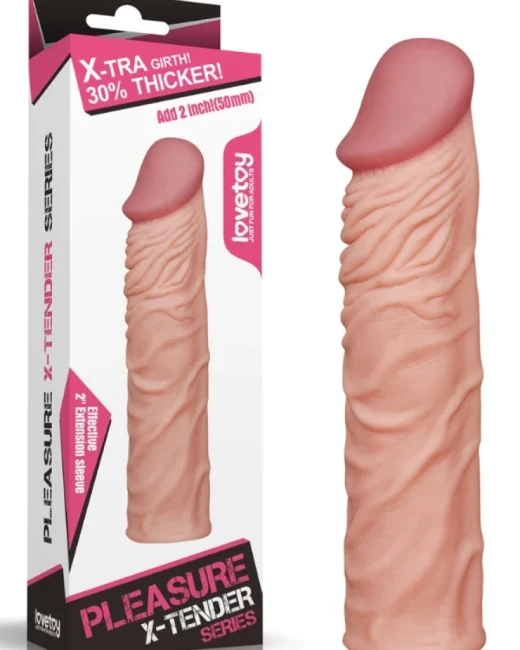 2" Pleasure X Tender Penis Kılıfı Rengi - Damarlı