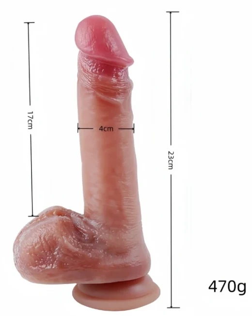 Gerçekçi Dildo 23 cm 006 - Vantuzlu alternatif görünüm