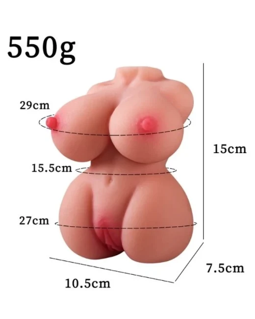 550 g Göğüslü Gerçekçi Vajina Mastürbatörü - TPE alternatif görünüm