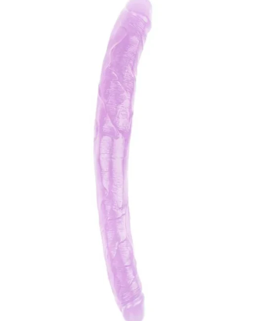 Şeffaf Jel Çift Taraflı Dildo - 45 cm