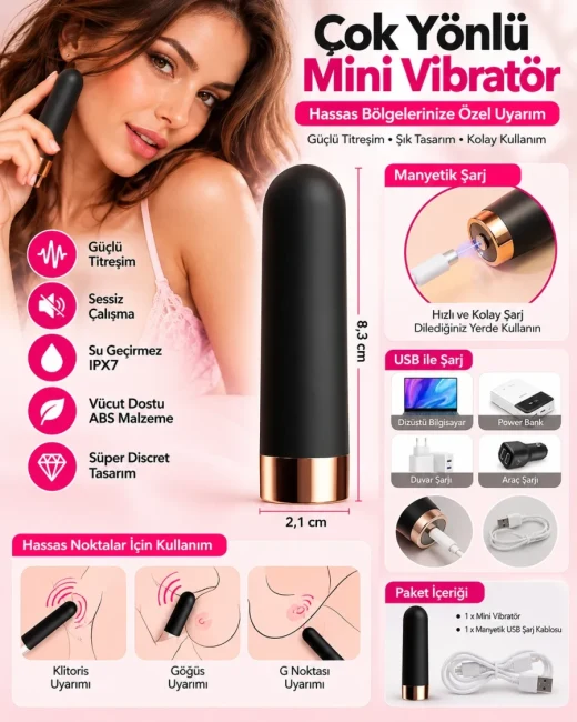 USB Şarjlı 10 Modlu %100 Suya Dayanıklı Vibratör - Ürün görseli 7