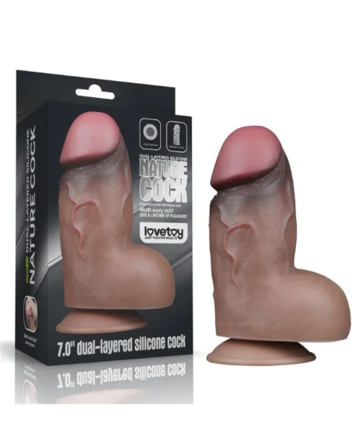 Çift Katmanlı Silikon Doğal Görünümlü Penis Dildo