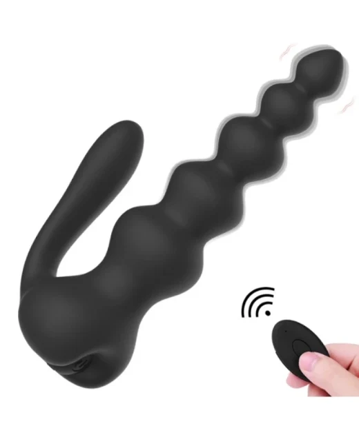 Neue 10 Fonksiyonlu Titreşimli Anal Boncuklu Plug - Kablosuz Kumandalı