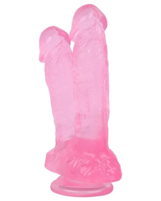 21 cm PembeÇiftli Dildo - Silikon alternatif görünüm