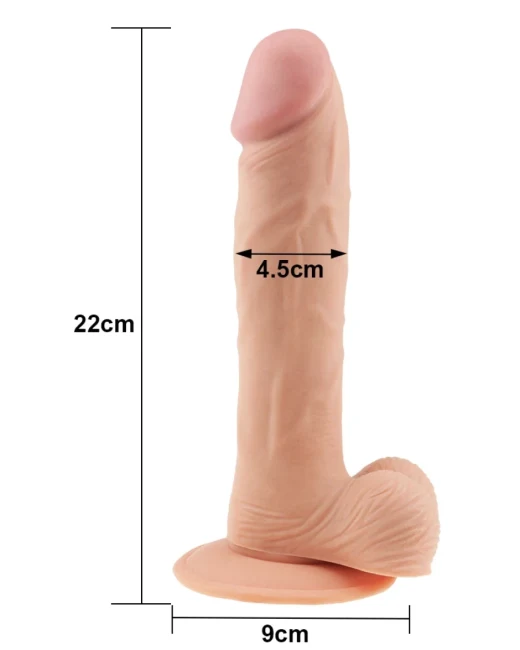 9 inç The Ekstra Yumuşak Dude Dildo - TPE, Damarlı alternatif görünüm